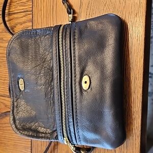 Adorable black leather wallet purse
